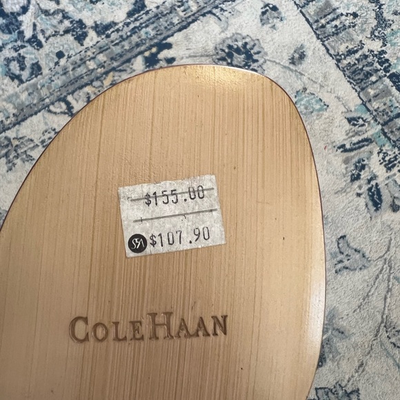 Cole Haan Women's Navy and Brown Slide Sandals - Picture 3 of 4